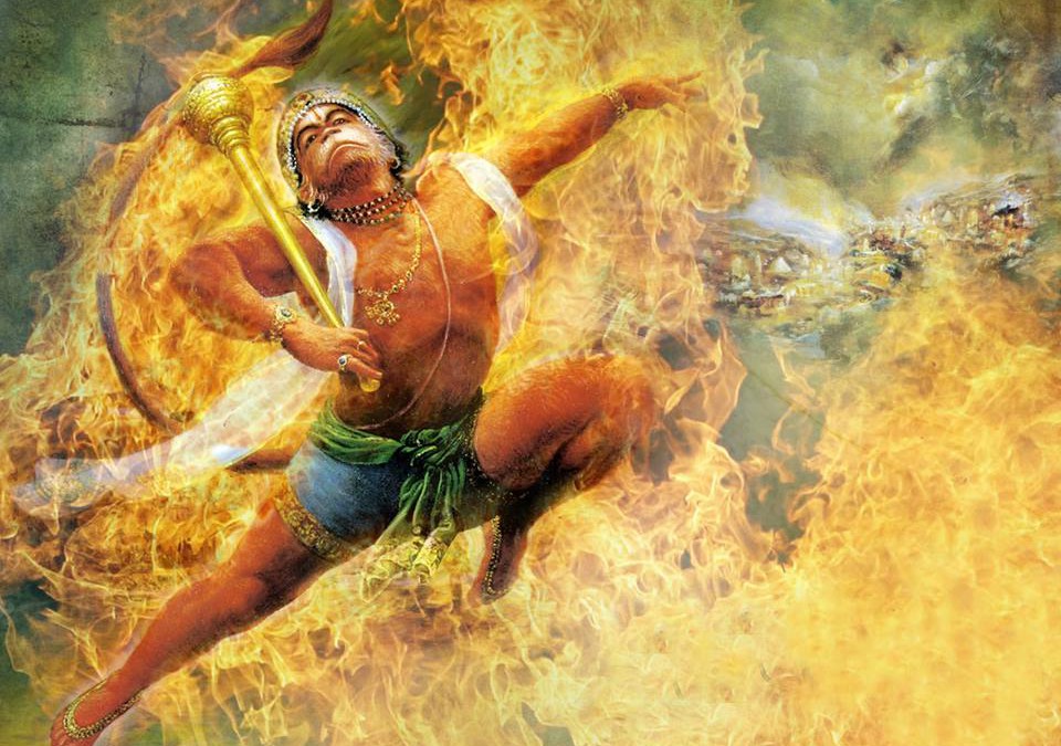 Holy name story: Hanuman burning death body’s at Lanka!