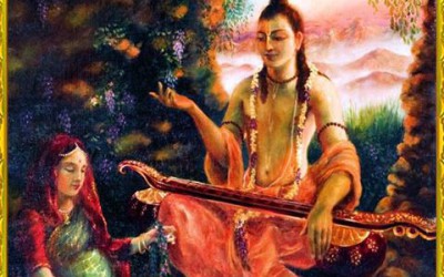 Narada Muni story: Narada Muni teachning Prahlad in womb of his mother