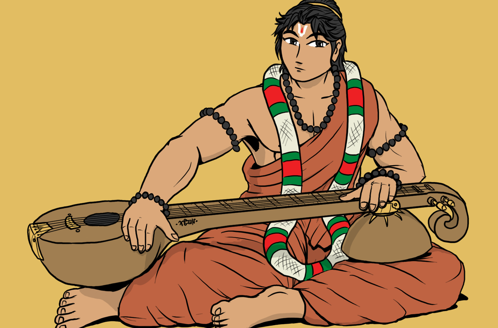 Narada Muni: Narada Muni by singing wrong melodies deformed ragas!
