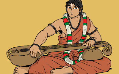 Narada Muni: Narada Muni by singing wrong melodies deformed ragas!