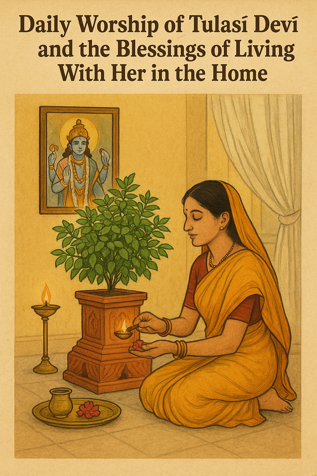 Read more about the article Daily Worship of Tulasī Devī and the Blessings of Living With Her in the Home