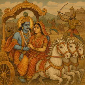 Read more about the article Kṛṣṇa’s Marriage to Rukmiṇī and the Defeat of Śiśupāla