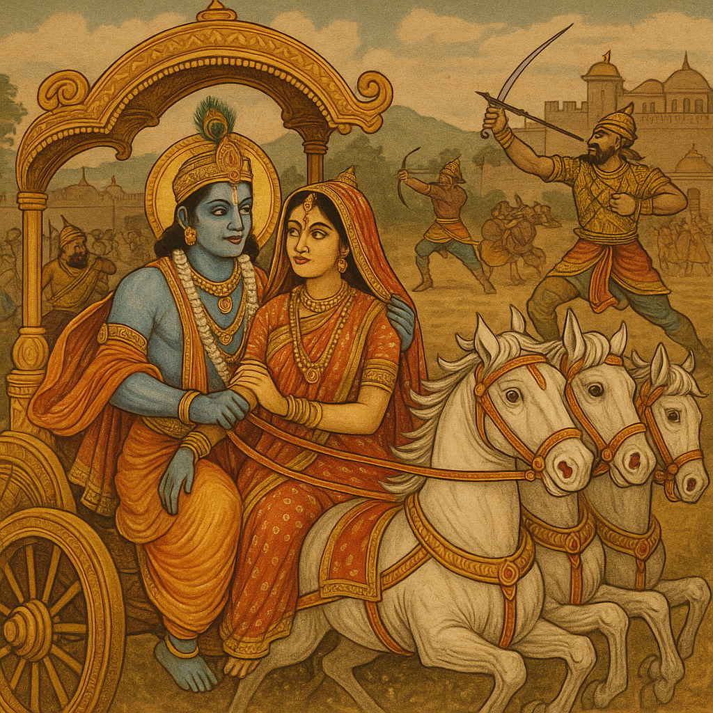 Read more about the article Kṛṣṇa’s Marriage to Rukmiṇī and the Defeat of Śiśupāla