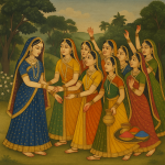 Rādhā Relents and Joins the Holi Festival