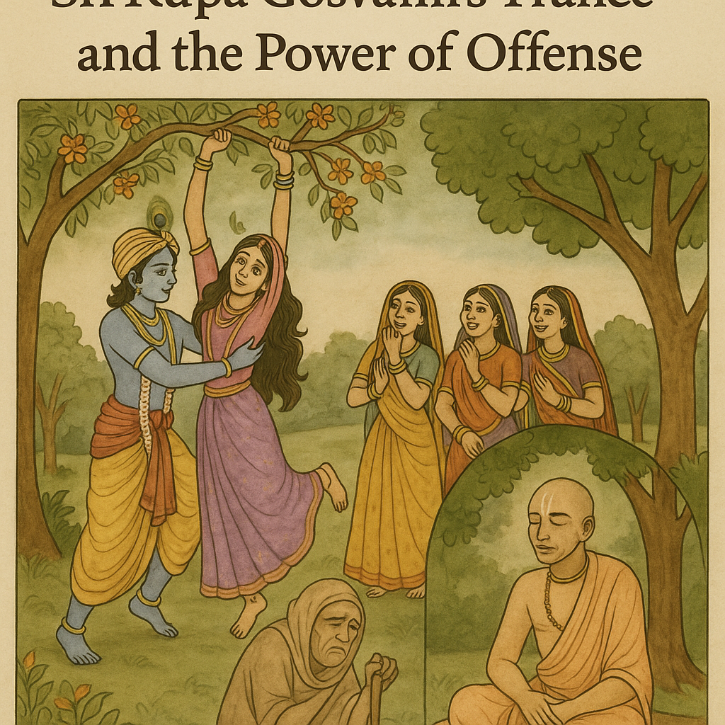 Read more about the article The Delicate Heart of Devotion: Śrī Rūpa Gosvāmī’s Trance and the Power of Offense