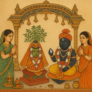Read more about the article The Marriage of Tulasī and Śālagrāma—Tulasī Vivāha