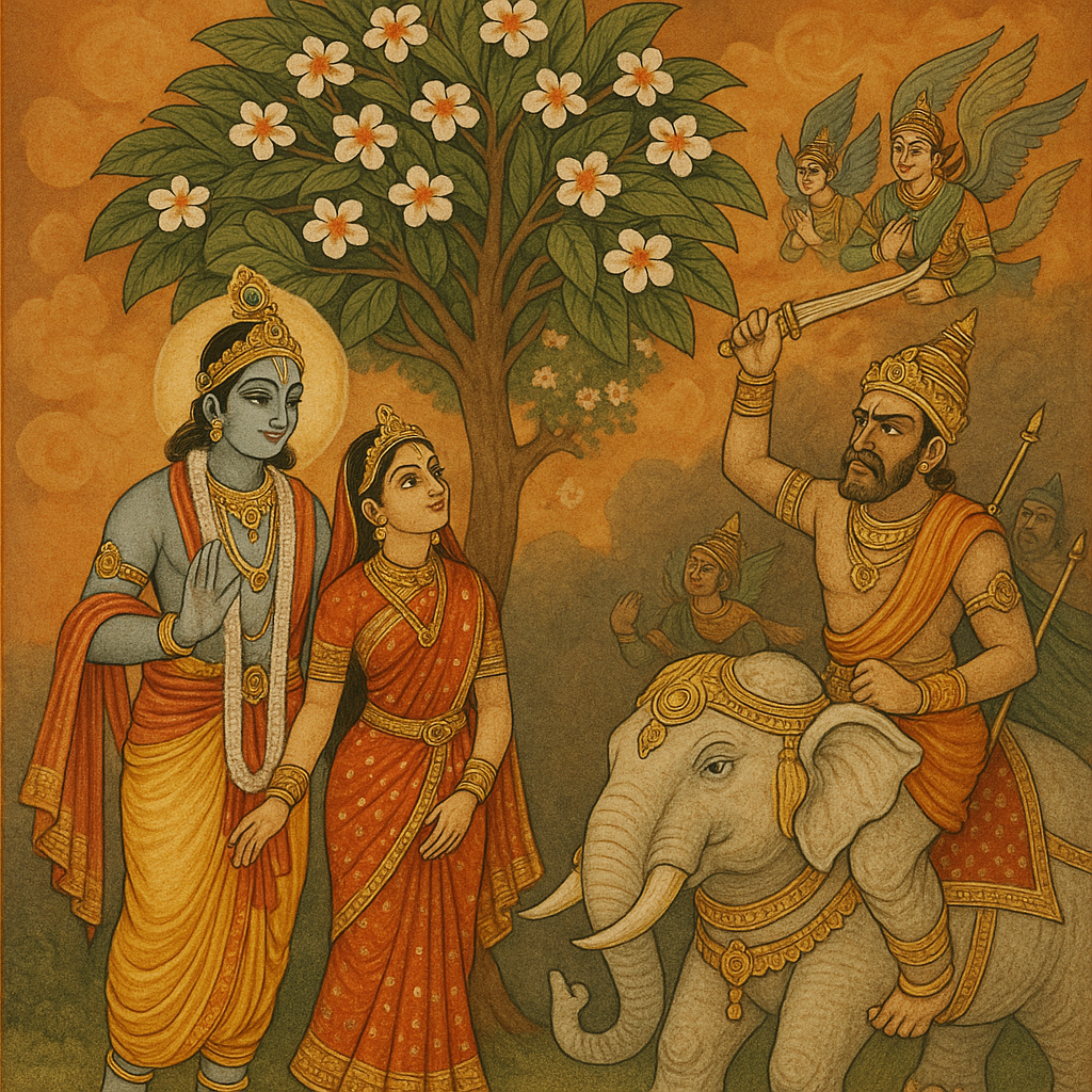 Read more about the article The Pastime of the Pārijāta Tree and Satyabhāmā’s Divine Pride