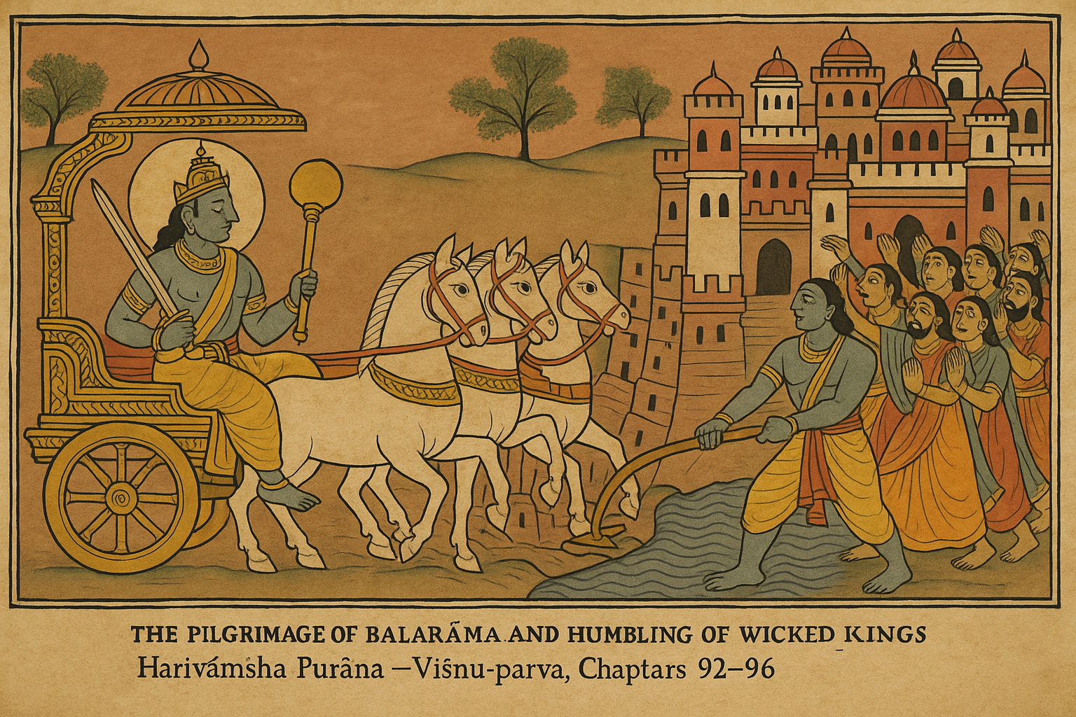 Read more about the article The Pilgrimage of Balarāma and the Humbling of Wicked Kings