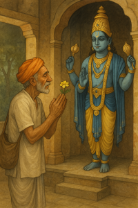 Read more about the article The Power of Offering a Single Flower to Lord Viṣṇu by Madhu Chanda das
