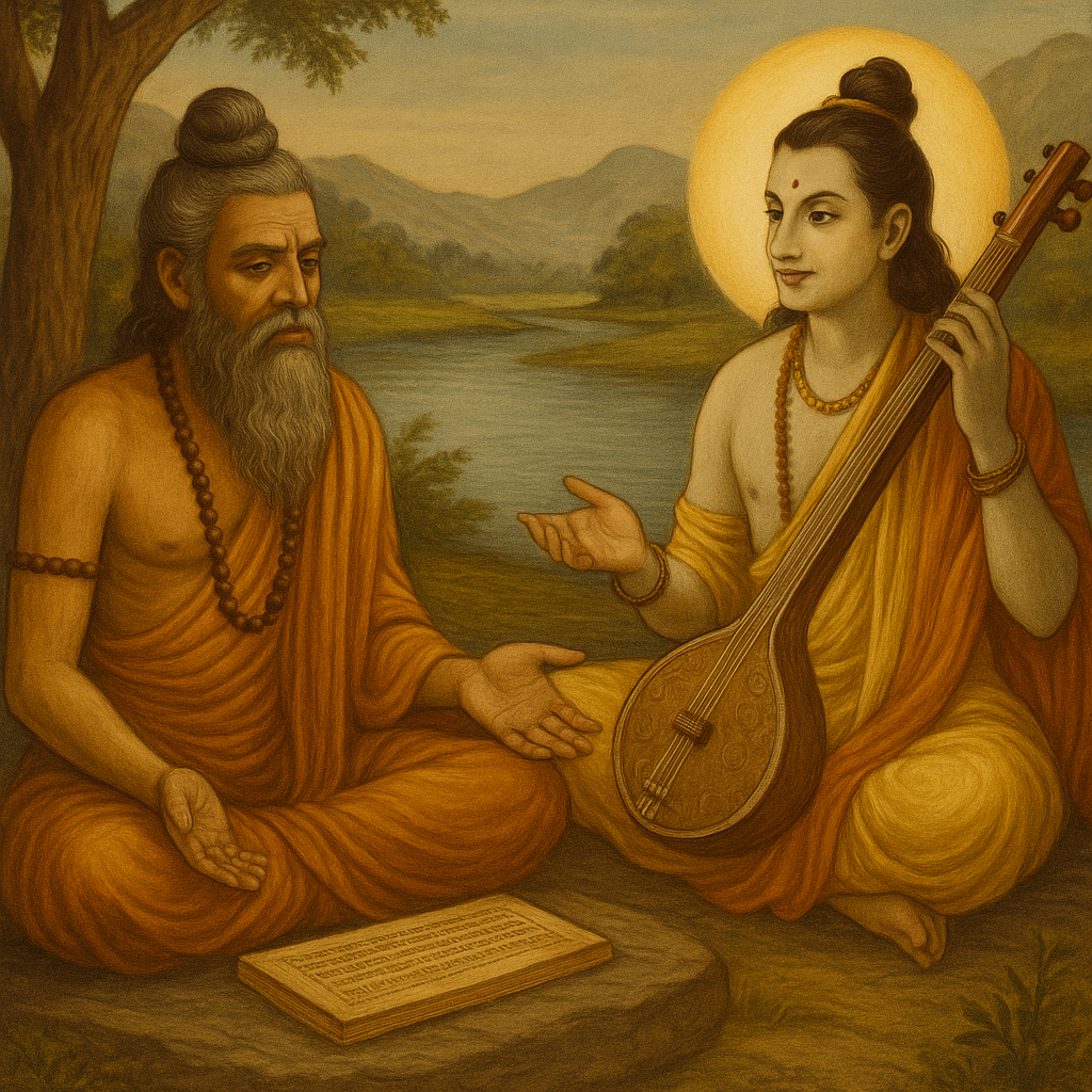 Read more about the article The Secret Conversation Between Nārada and Vyāsa on the Purpose of Writing