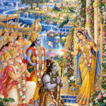 Story 3: All the Incarnations Enter Śrī Kṛṣṇa, and Śrī Rādhā’s Vow