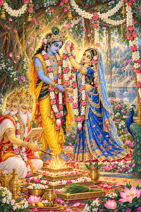 Read more about the article Story 14: The Divine Wedding of Śrī Rādhā and Kṛṣṇa in Bhāṇḍīravana
